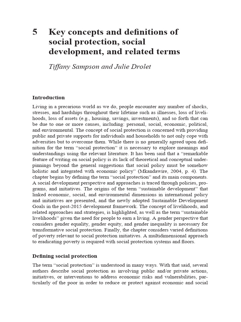 Key Concepts in Social Protection | PDF | Sustainability | Sustainable ...