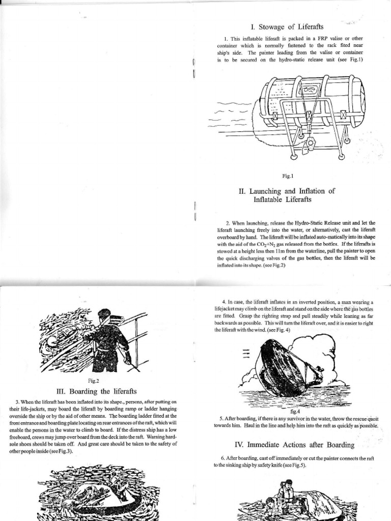 Liferaft Operation and Safety Manual | PDF | Ships | Water Transport