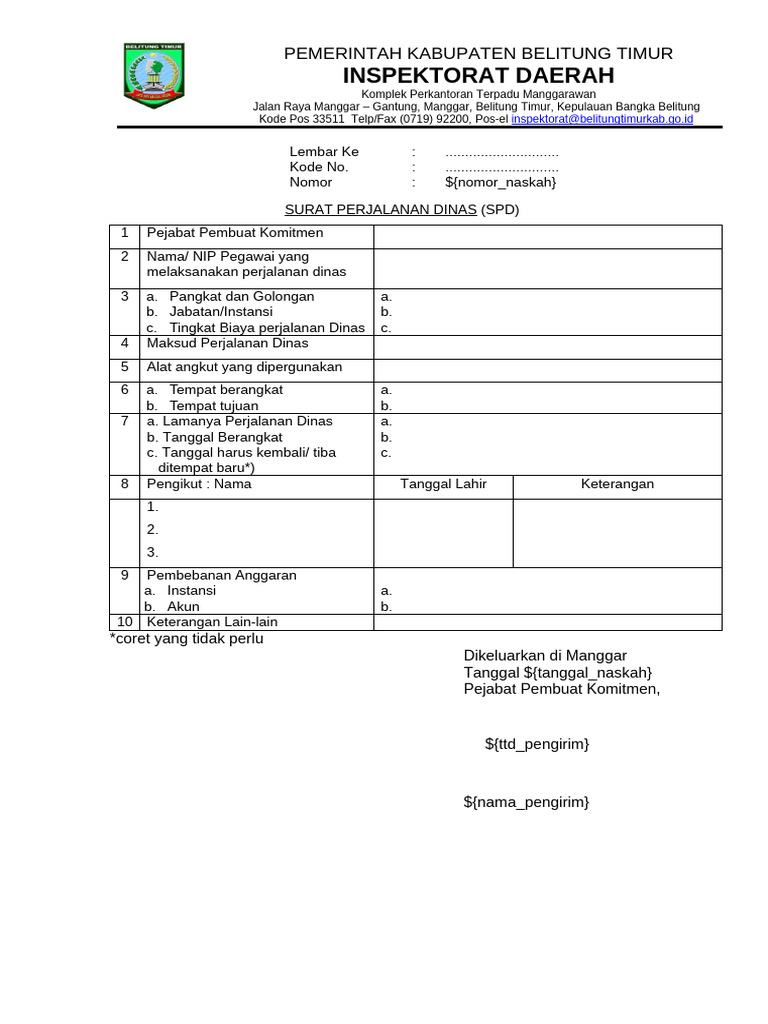 Template SPD | PDF