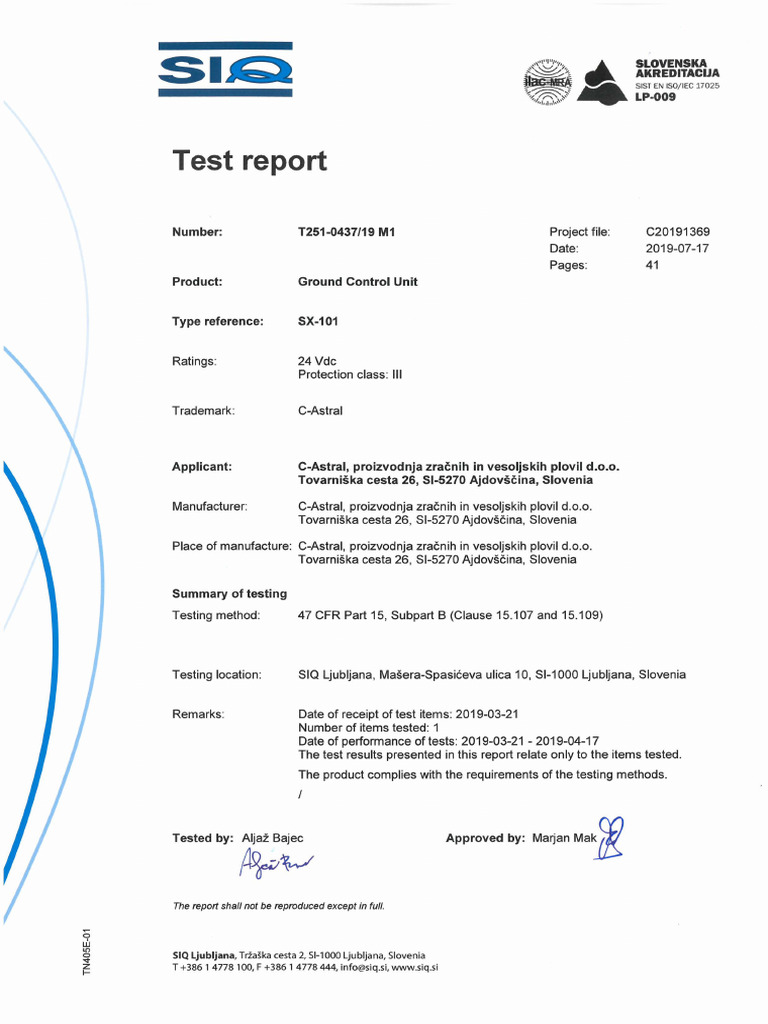 Ground Control Unit Test Report | PDF