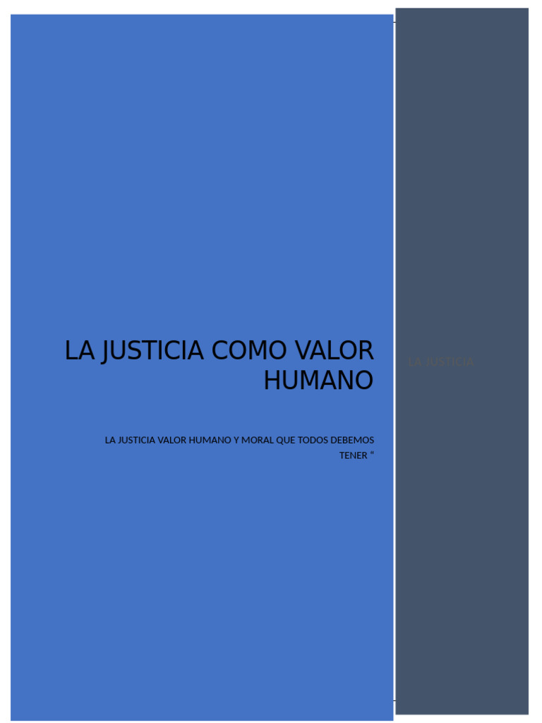Justicia: Valor Humano Esencial | PDF | Justicia | Crimen y violencia
