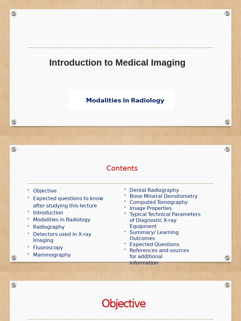 Overview of Radiology Imaging Modalities | PDF | Radiography | X Ray