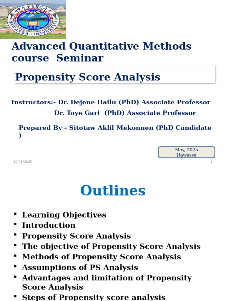 Propensity Score Analysis Techniques | PDF | Confounding | Regression ...
