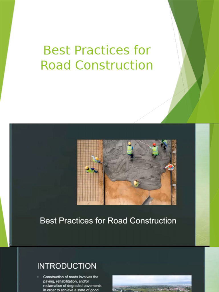Best Practices For Road Construction | PDF