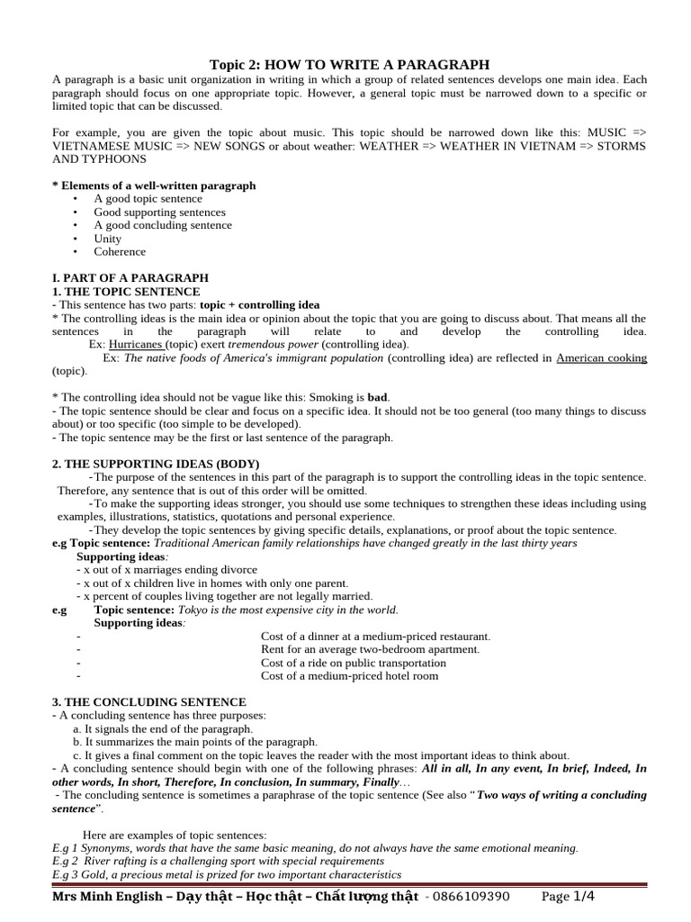 How to Write a Paragraph Effectively | PDF | Seawater | Water