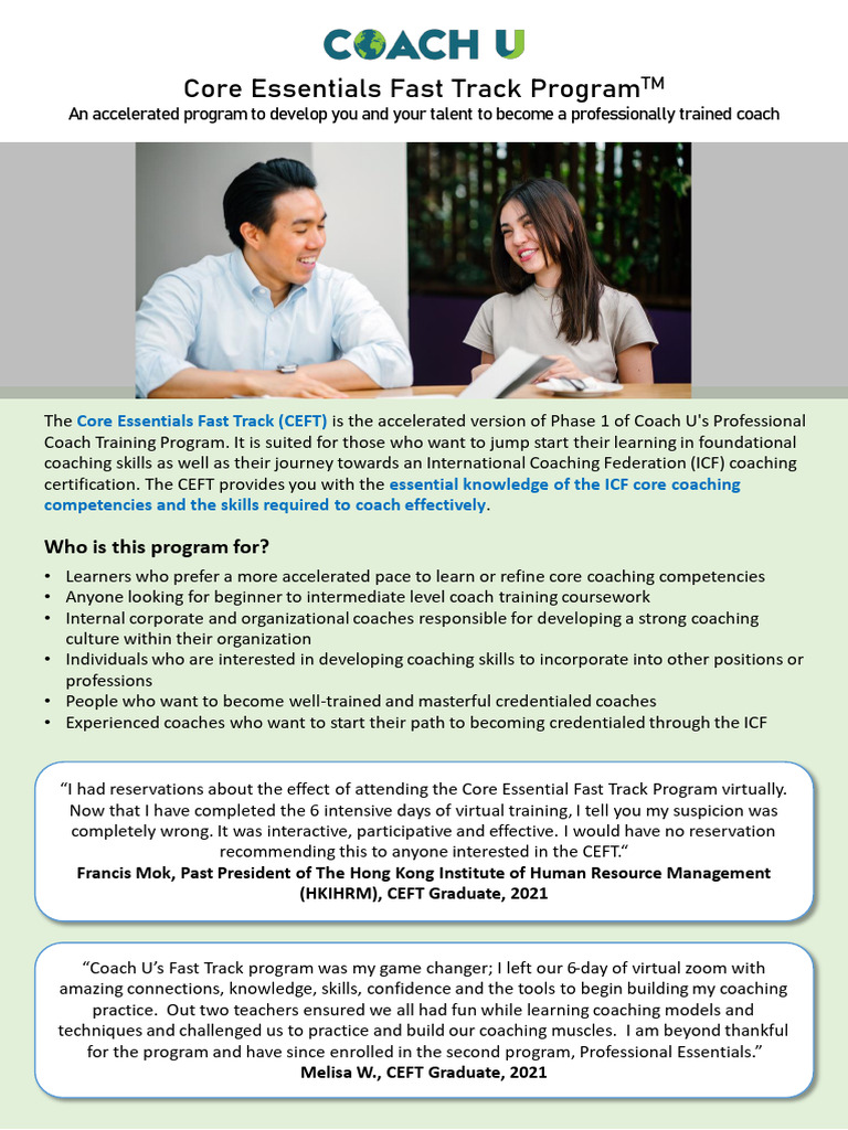 Accelerated Coaching Certification Program | PDF | Mentorship ...