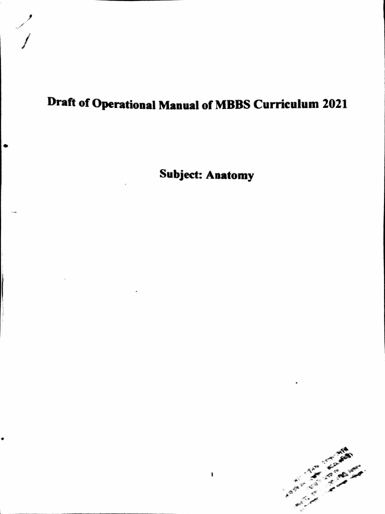 Mbbs Curriculum | PDF