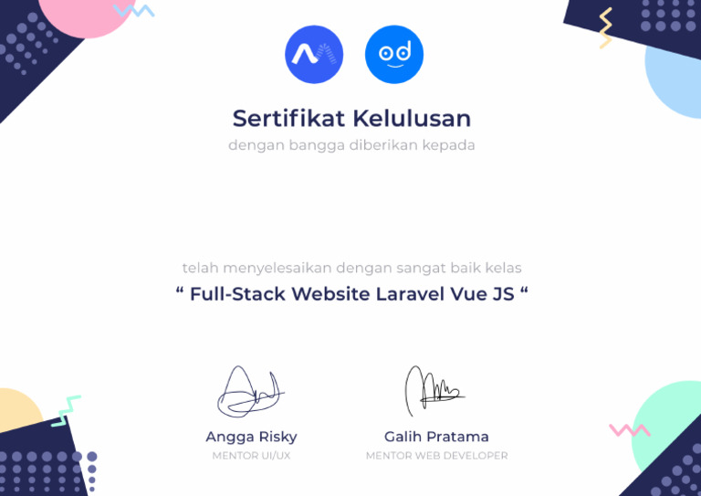Full Stack Web Laravel Vue Js Muhammad Fadhly | PDF