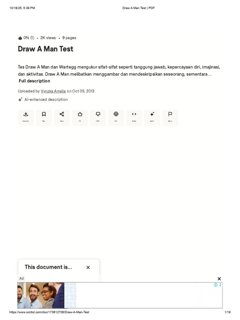 Draw A Man Test - PDF94567sbhjw733 | PDF | Scribd | Digital Technology