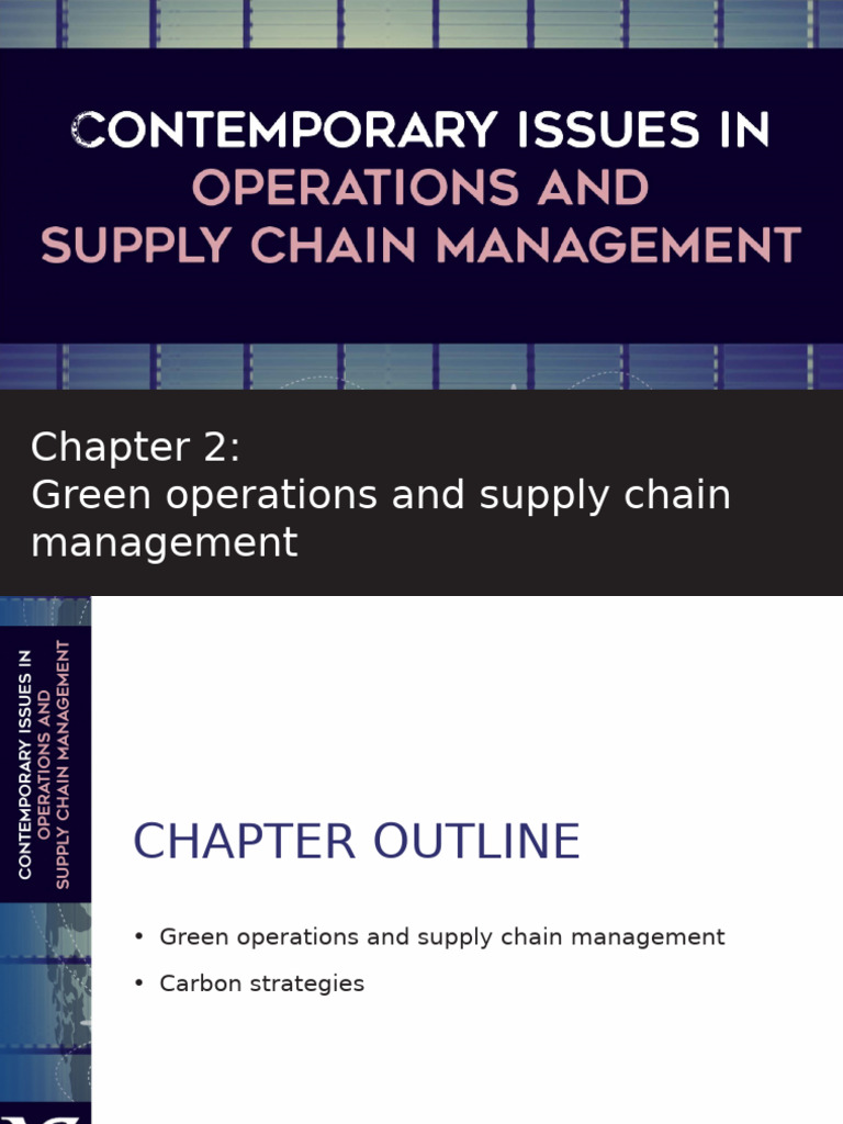 Green Operations & Supply Chain Strategies | PDF | Climate Change ...