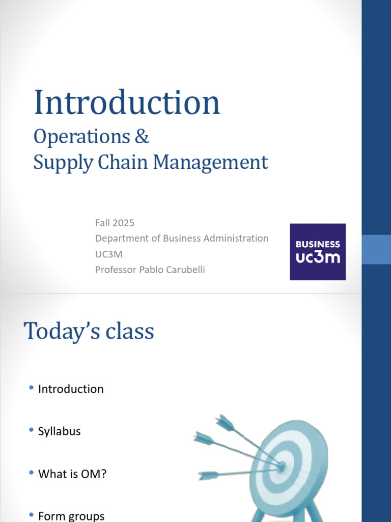 Operations Management Course Overview | PDF | Return On Investment ...