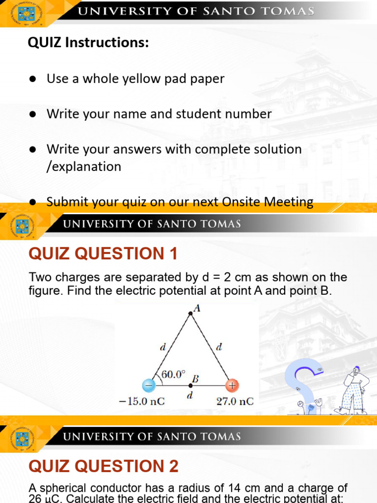 Electric Potential and Field Quiz | PDF