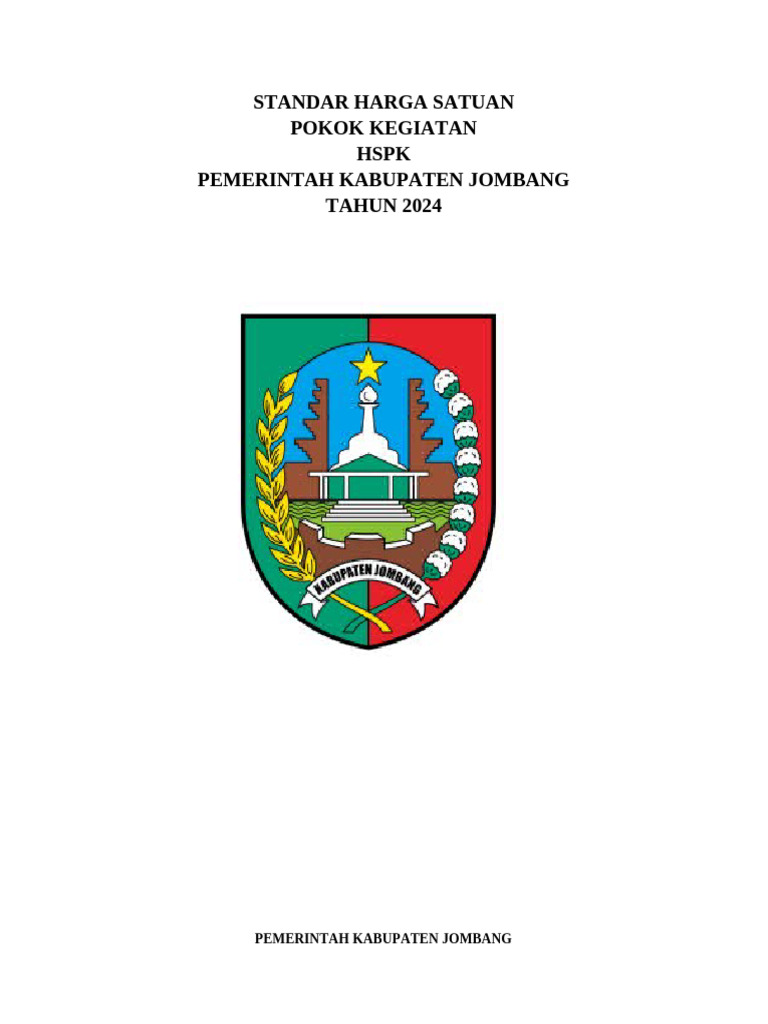 Harga Beton Bertulang HSPK 2024 Jombang | PDF