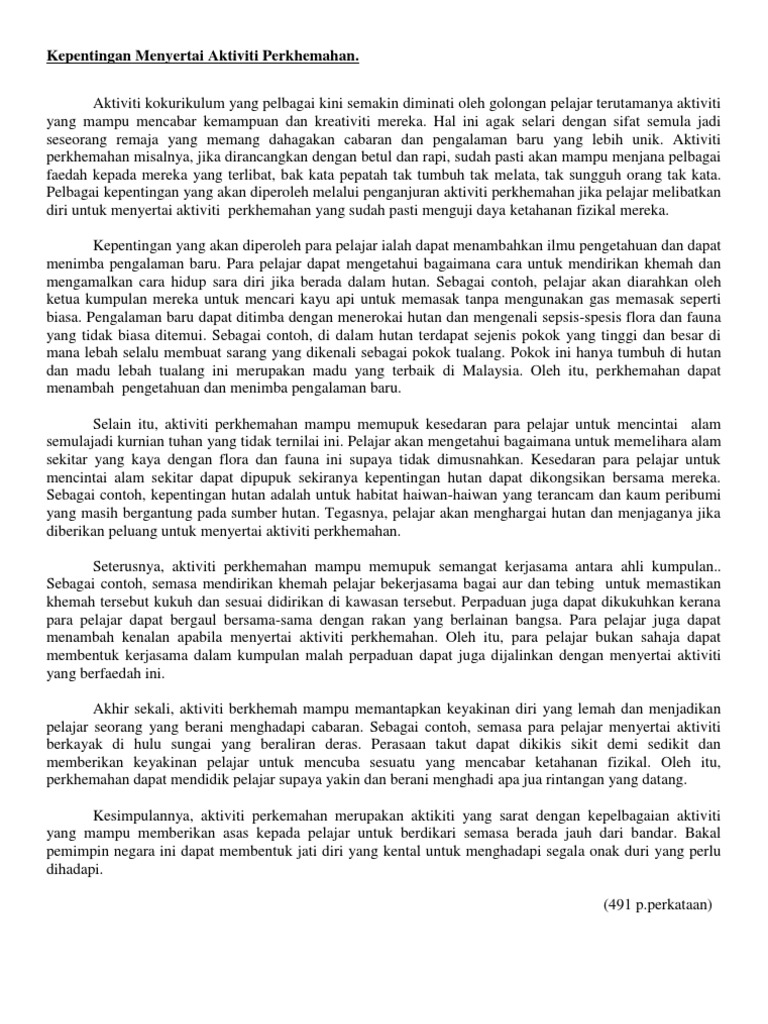 Kepentingan Menyertai Aktiviti An Pdf