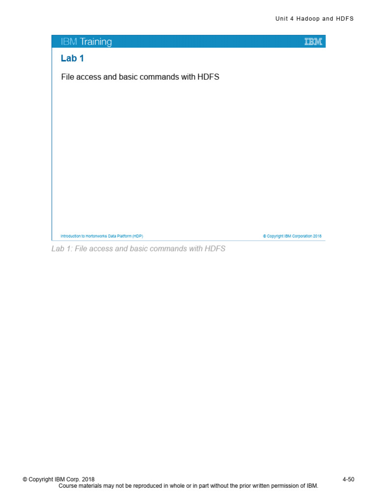 HDFS Basics: File Access Commands | PDF | Apache Hadoop | Sudo