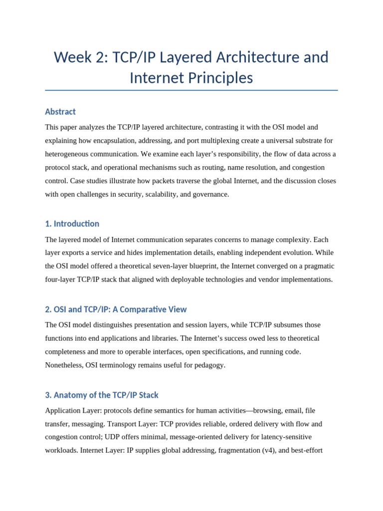 TCP/IP Architecture and Internet Principles | PDF | Internet Protocol ...