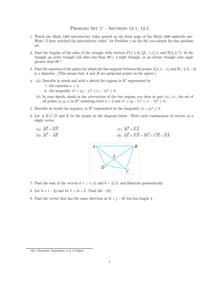 Math1200 PS1-F25 | PDF