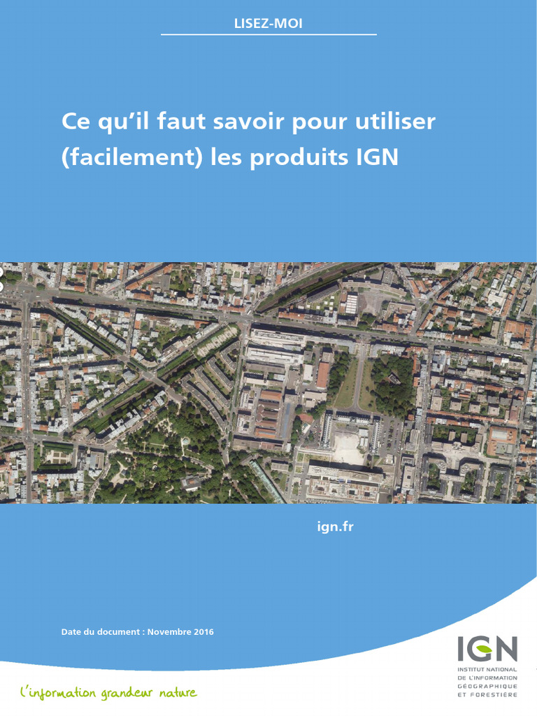 Guide d'utilisation des produits IGN | PDF | Métadonnées | Fichier ...