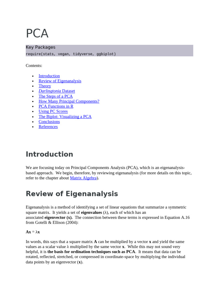 Understanding Principal Components Analysis | PDF | Eigenvalues And ...