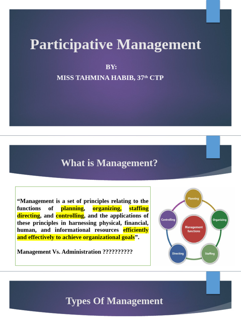 Participative Management in HRM | PDF | Governance | Employee Retention