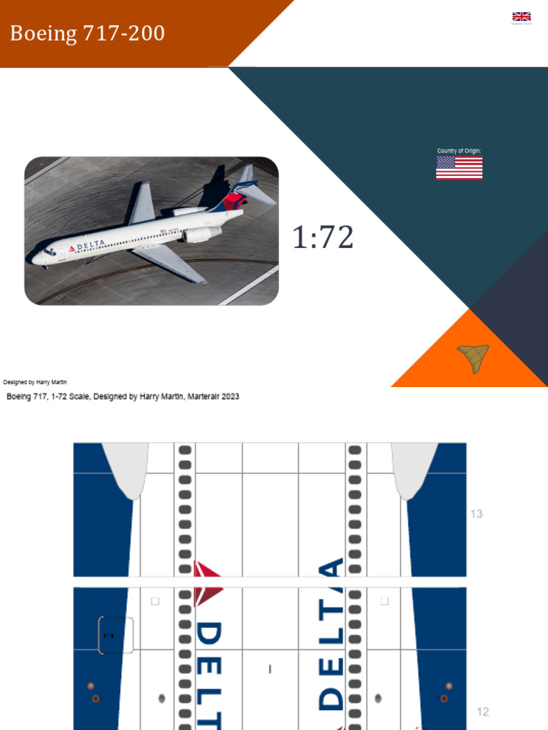Boeing 717-200 Papercraft Model Guide | PDF | Aircraft Manufacturers Of ...