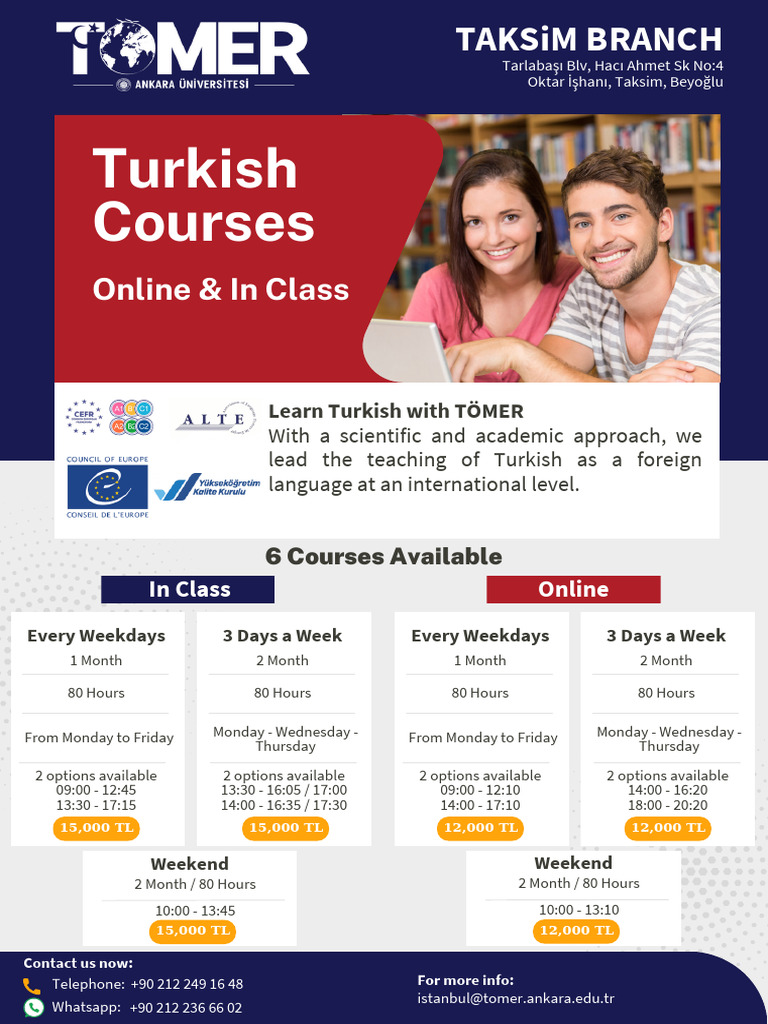 TÖMER Turkish Language Courses Overview | PDF | Turkey