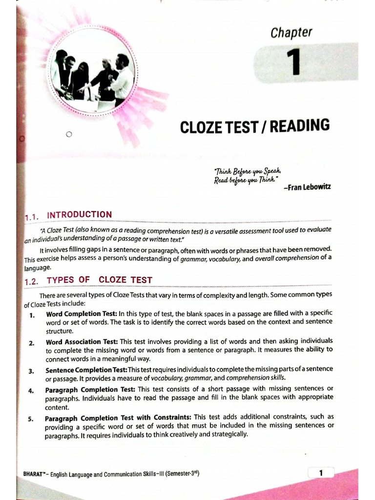 Cloze Test | PDF
