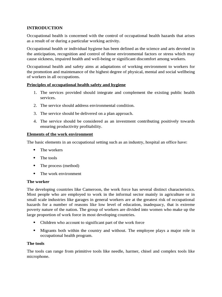 Occupational Health and Safety Guide | PDF | Occupational Safety And ...