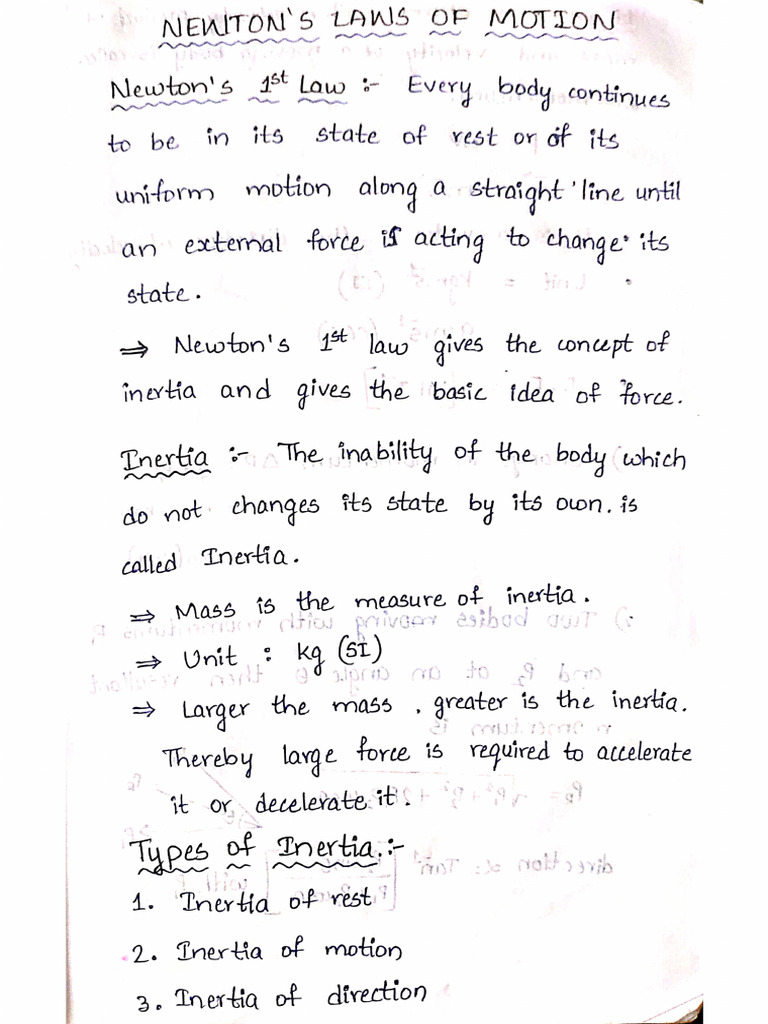 Newtons Laws of Motion | PDF