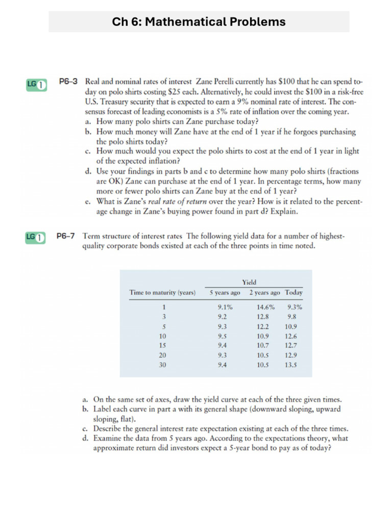 CH 6 Mathematical Problems | PDF