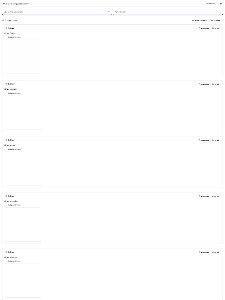Drawing Quiz Activity Overview | PDF