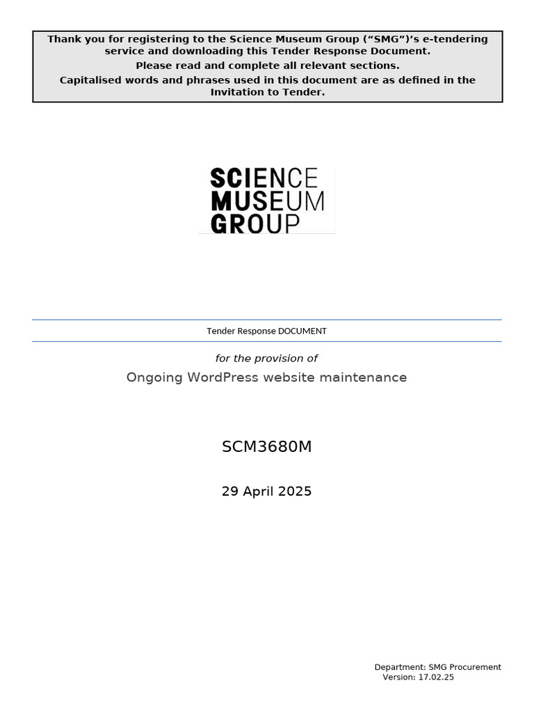 ITT Response Document | PDF | Procurement | Employment