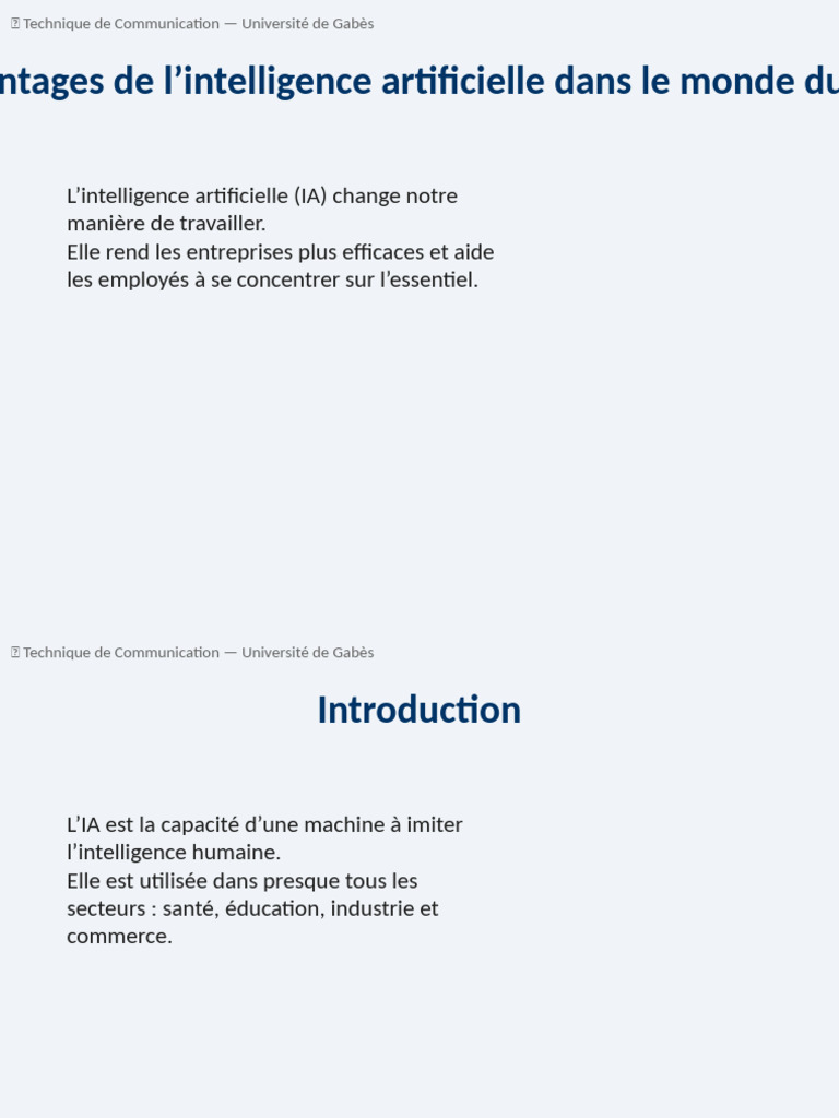 Avantages de l'IA au travail moderne | PDF | Intelligence artificielle ...