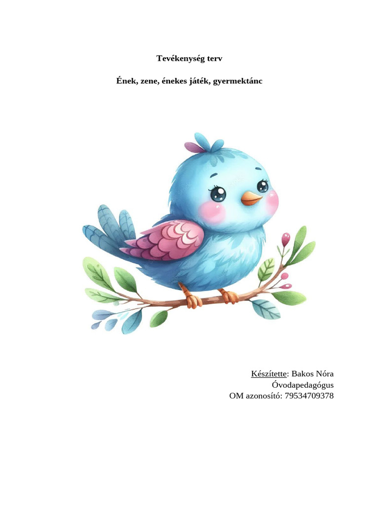 Ének, Zene, Énekes Játék, Gyermektánc - Madarak | PDF