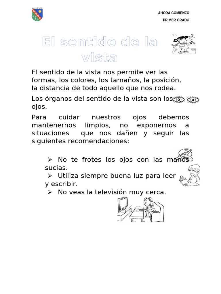 Los Sentidos: Guía para Primer Grado | PDF | Gusto | Hueso