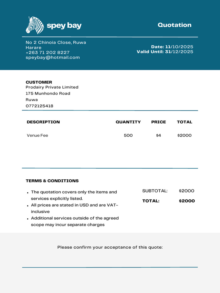 Probrands Quotation | PDF