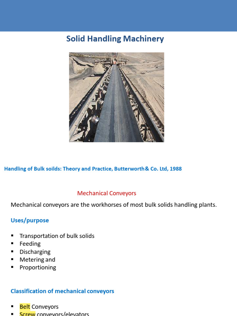 Bulk Solids Handling: Conveyors Overview | PDF | Mechanical Engineering