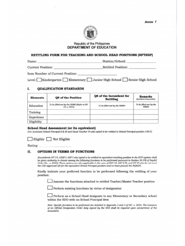 Retitling Form | PDF