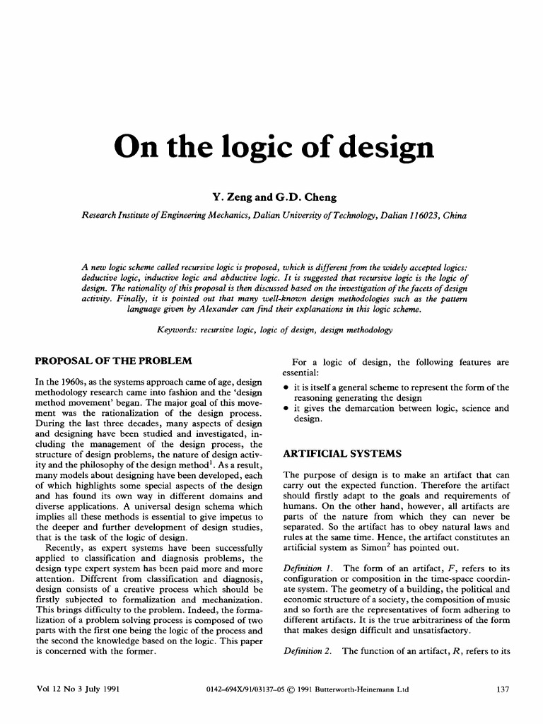 Recursive Logic in Design Methodology | PDF | Logic | Inference