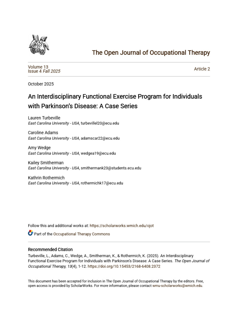 Functional Exercise For Individuals With Parkinsons Disease | PDF ...