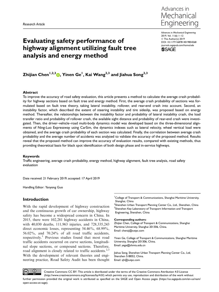 Evaluating Safety Performance of Highway Alignment | PDF | Safety | Risk