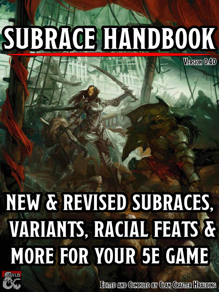 5E Subrace Handbook: New Variants & Feats | PDF