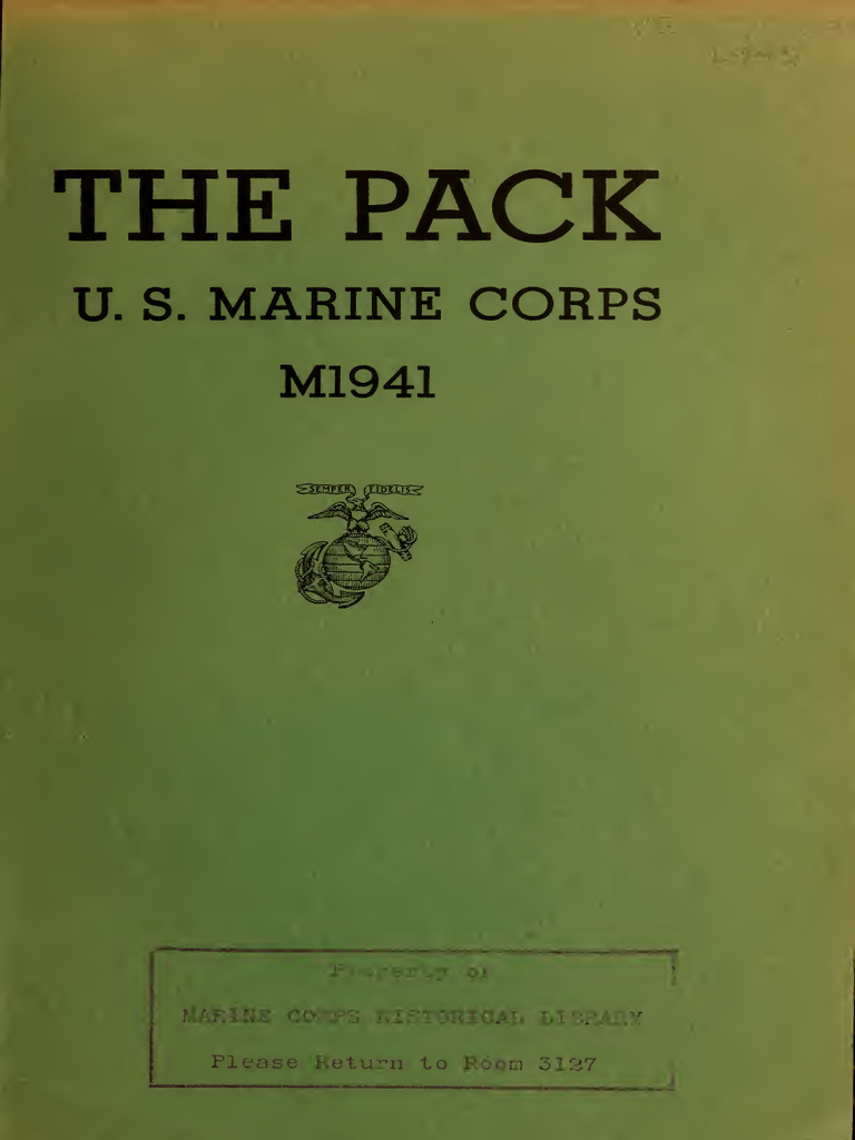 USMC M1941 Pack Assembly Guide | PDF | Backpack | Tent