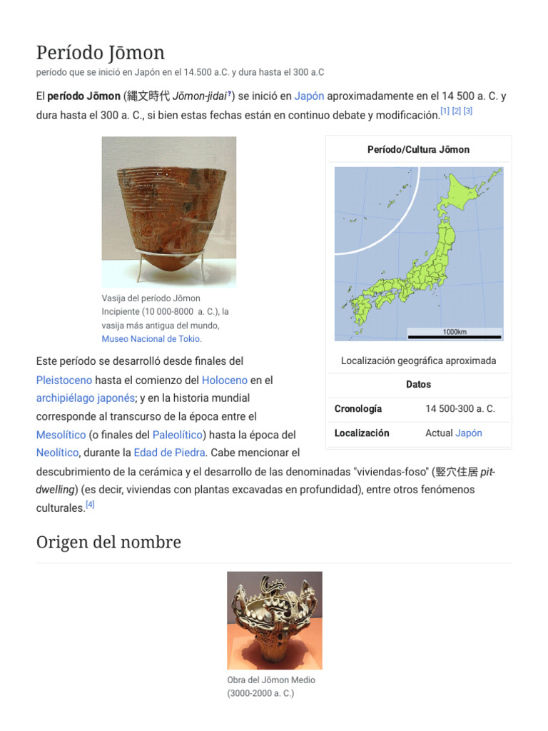 Cultura y Cerámica del Período Jōmon | PDF | 2do milenio aC | Japón