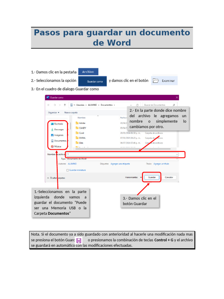 Cómo guardar un documento en Word | PDF