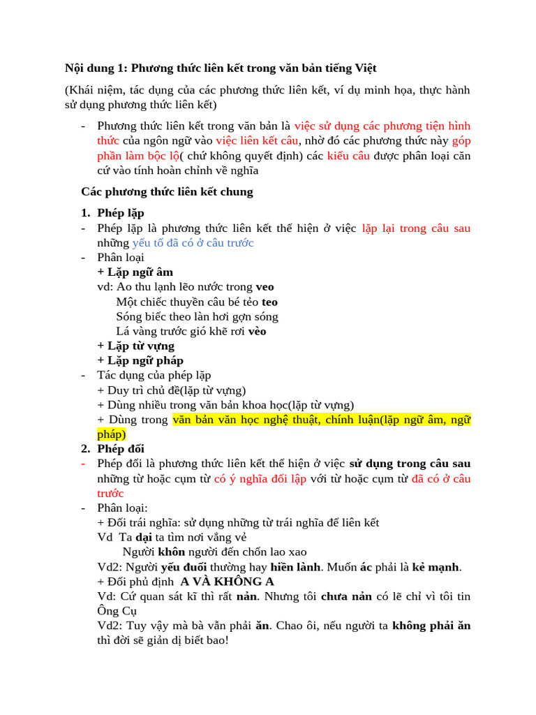 Đề Cương Ôn Thi Cuối Kì Vbtv | PDF