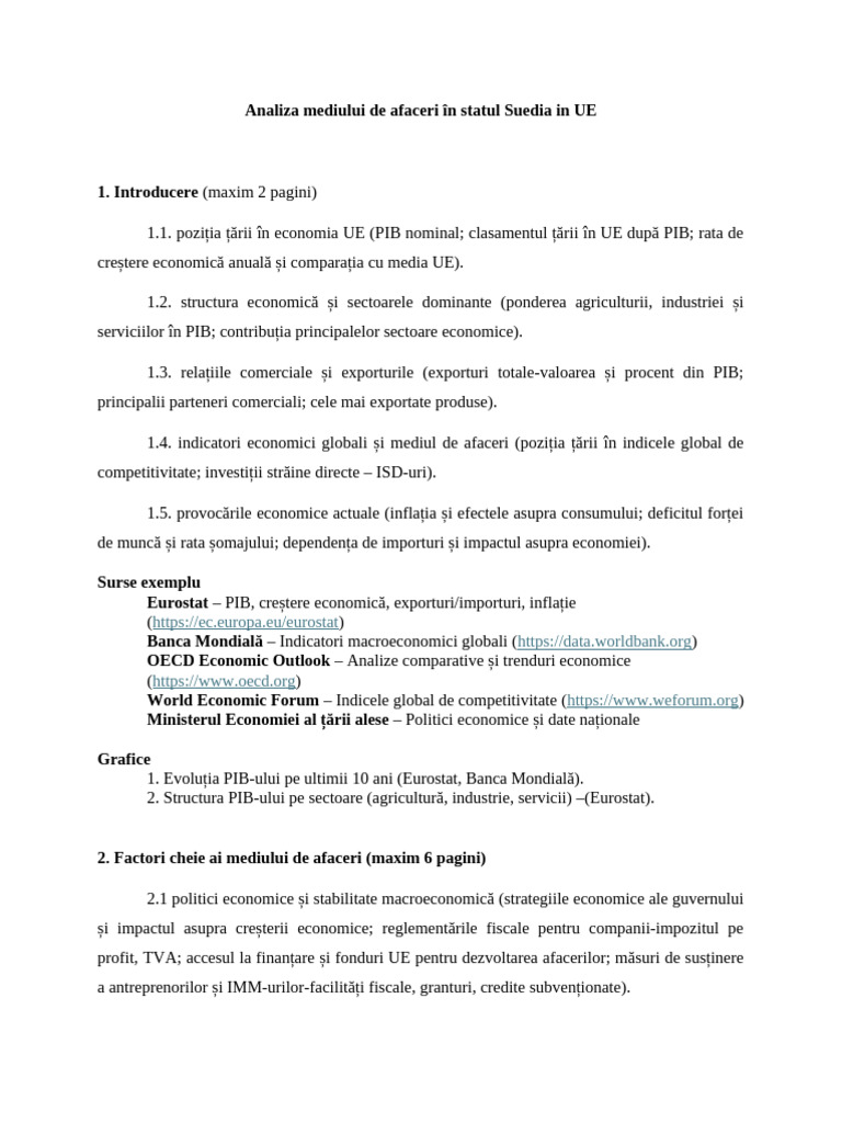 Proiect - Mediul de Afaceri European - DFCTT - 2025 | PDF