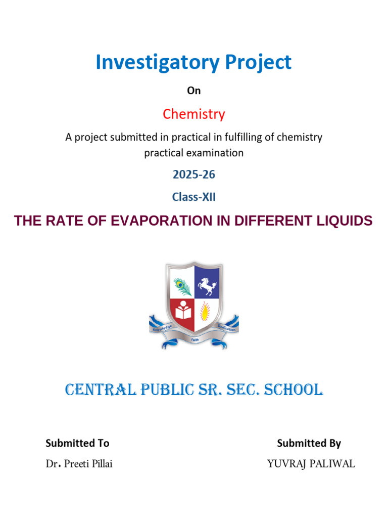 Rate of Evaporation in Liquids Study | PDF | Evaporation | Liquids