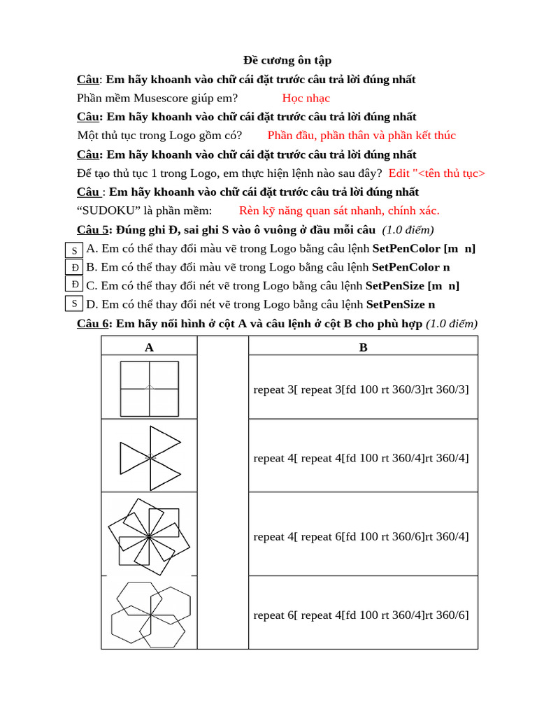 ôn Tin học 5 | PDF