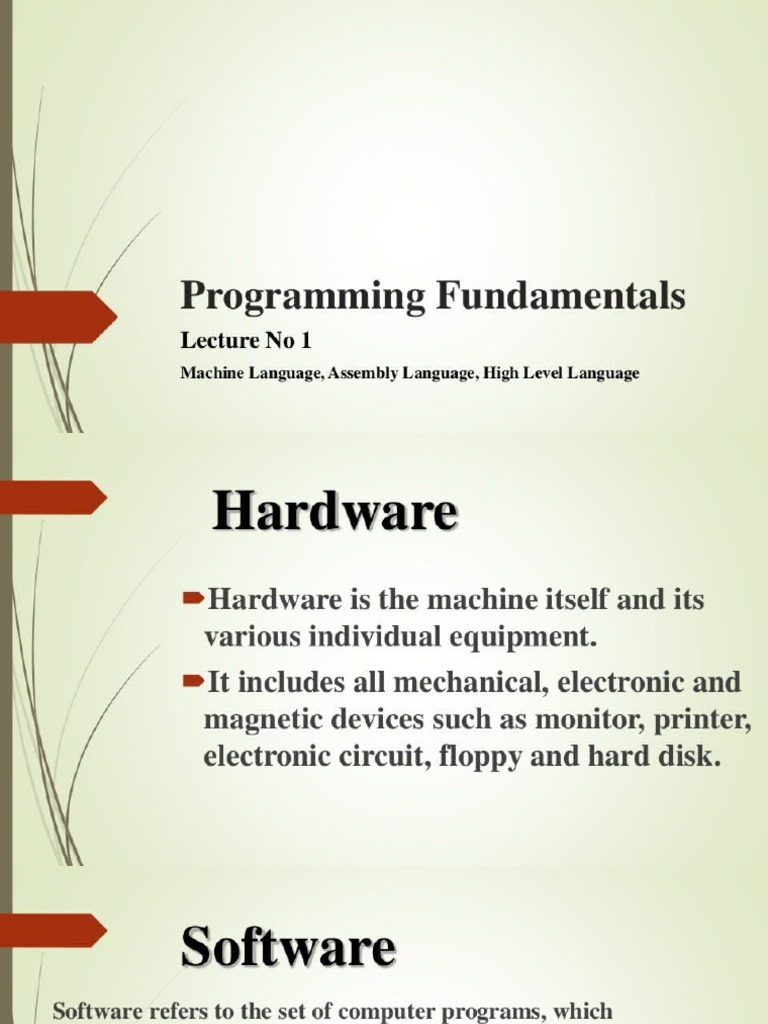 Programming Fundamentals Slide 1 | PDF